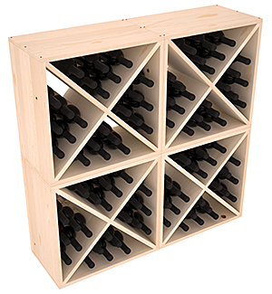 картинка Полка-Куб для хранения 96 бутылок (100смх100смх30см) от магазина Полка Вин+