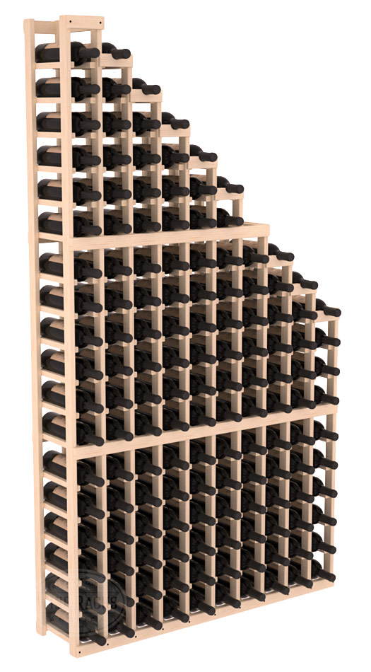 картинка Каскадный стеллаж 10 стоек на 144 бутылки (124 х 195(98) х 30) от магазина Полка Вин+