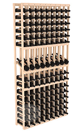 картинка Стеллаж с дисплеем - 9 стоек, 135 бутылок (110смх195смх30см) от магазина Полка Вин+