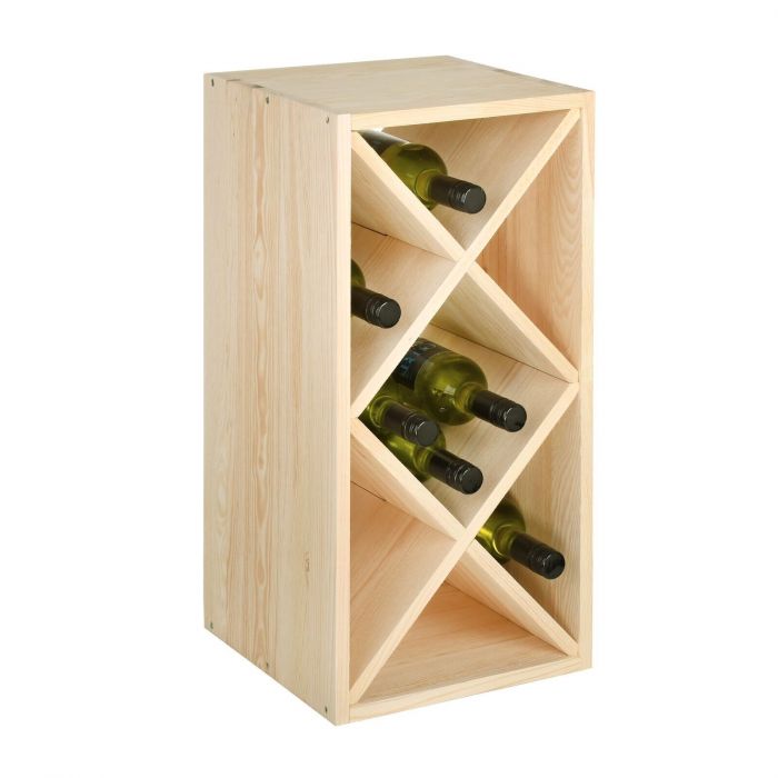 картинка Стеллаж для бутылок вина (30х 60 х 30), 10 бутылок, вставка алмаз от магазина Полка Вин+