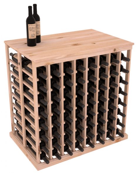 картинка Двойной стеллаж (8х8) х 2 для винных бутылок, со столешницей,128 бутылок (98 х 90 х 60) от магазина Полка Вин+