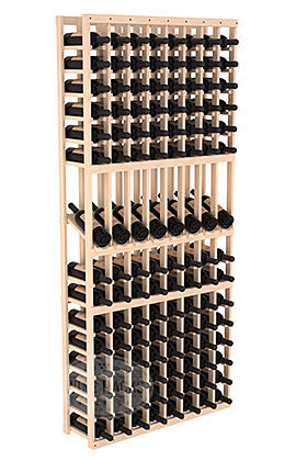 картинка Стеллаж с дисплеем - 8 стоек, 120 бутылок (98смх195смх30см) от магазина Полка Вин+