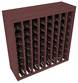 картинка Стеллаж для вина DeLuxe на 64 бутылки (102смх88смх32см), Тёмный орех от магазина Полка Вин+