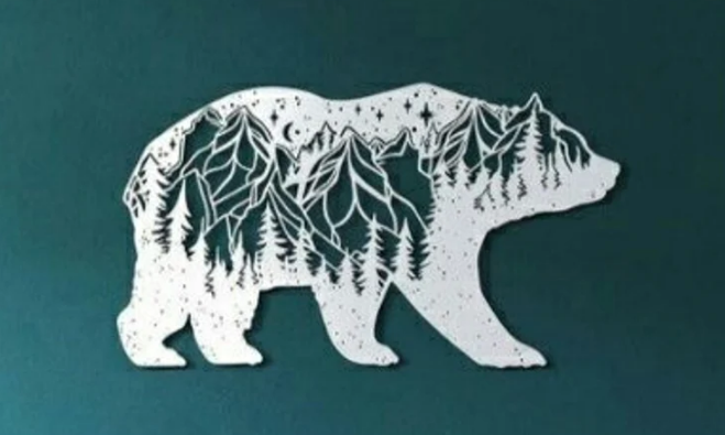 картинка Панно настенное Звёздный Медведь  от магазина Полка Вин+
