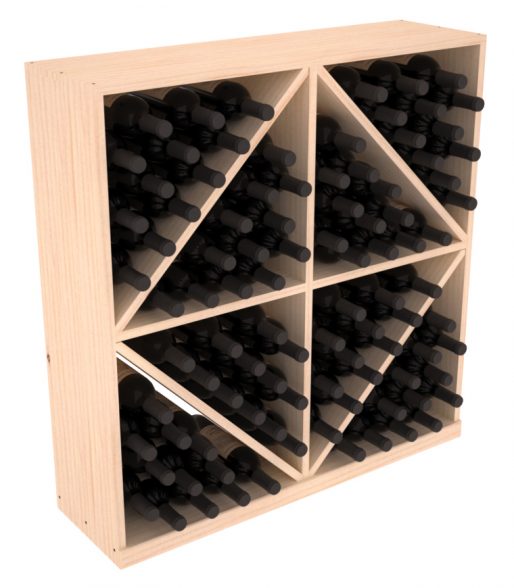 картинка Стеллаж Куб Квадрат на 96 бутылок (88х90х30) от магазина Полка Вин+