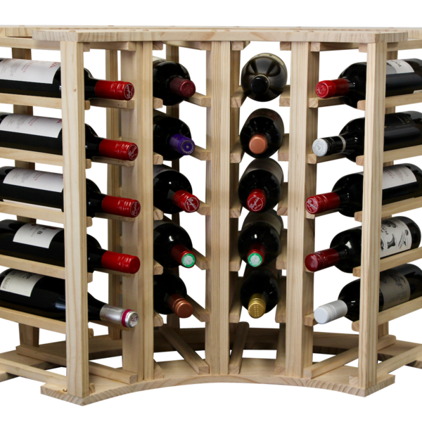 картинка Угловой Стеллаж для бутылок вина (65 х 65 х 30), 24 бутылки от магазина Полка Вин+