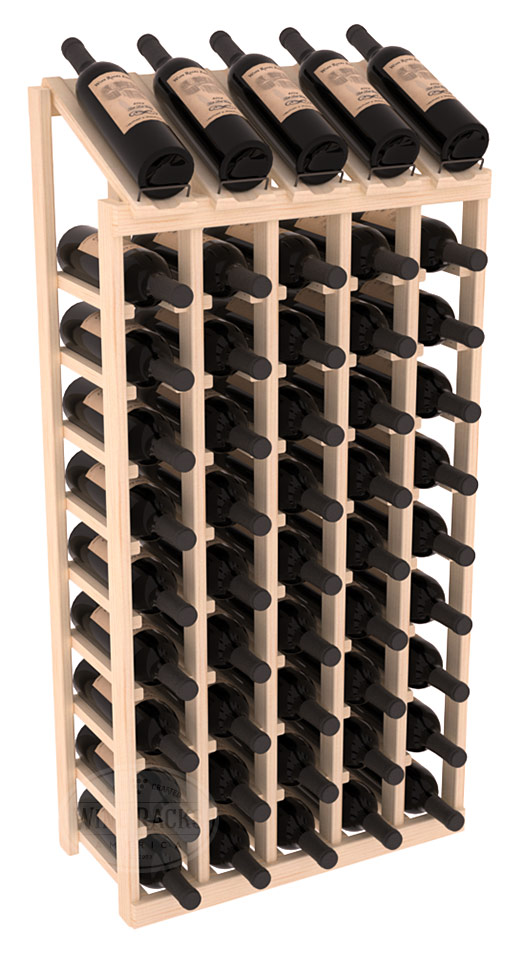 картинка Стеллаж с топ-дисплеем - 5 стоек, 50 бутылок (62смх115смх30см) от магазина Полка Вин+