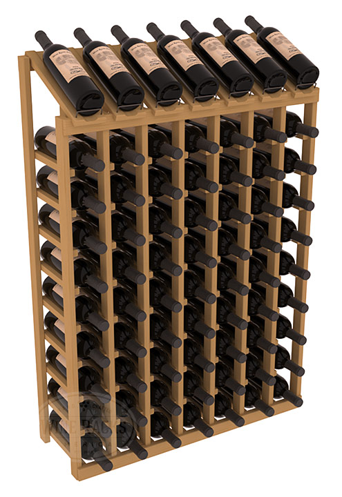 картинка Стеллаж с дисплеем - 7 стоек, 70 бутылок (86смх115смх30см), покраска Дуб, со стока от магазина Полка Вин+