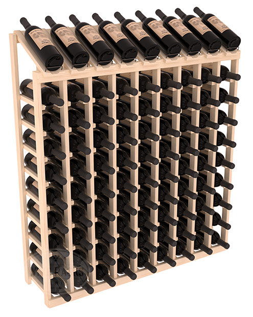 картинка Стеллаж с топ-дисплеем - 9 стоек, 90 бутылок (110смх140смх30см) от магазина Полка Вин+
