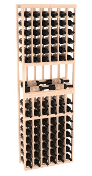 картинка Стеллаж с горизонтальным дисплеем - 6 стоек, 88 бутылок (74смх195смх30см) от магазина Полка Вин+