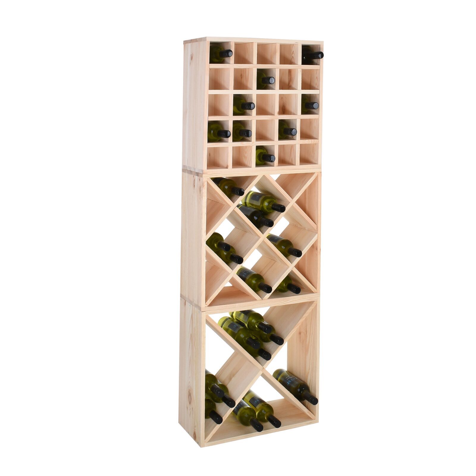 картинка Куб-Стеллаж для бутылок вина (60 х 60 х 30), решётка, 25 бутылок от магазина Полка Вин+