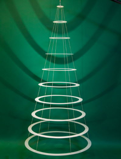 картинка Круглая подвесная Ёлка в стиле лофт ( 2,15 х 1м ) каркас от магазина Полка Вин+