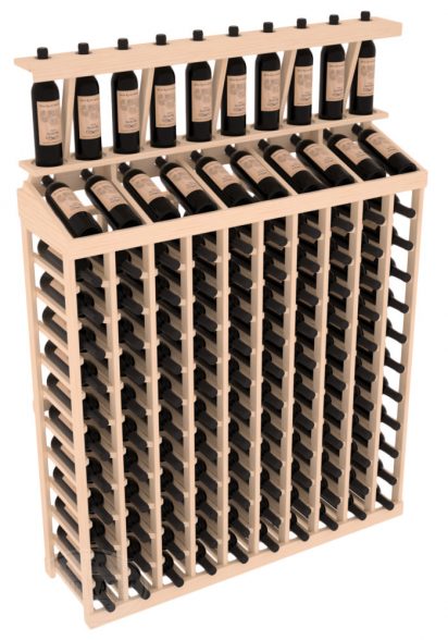 картинка Стеллаж Стандарт на 130 бутылок с двумя дисплеями  (115х170х33) от магазина Полка Вин+