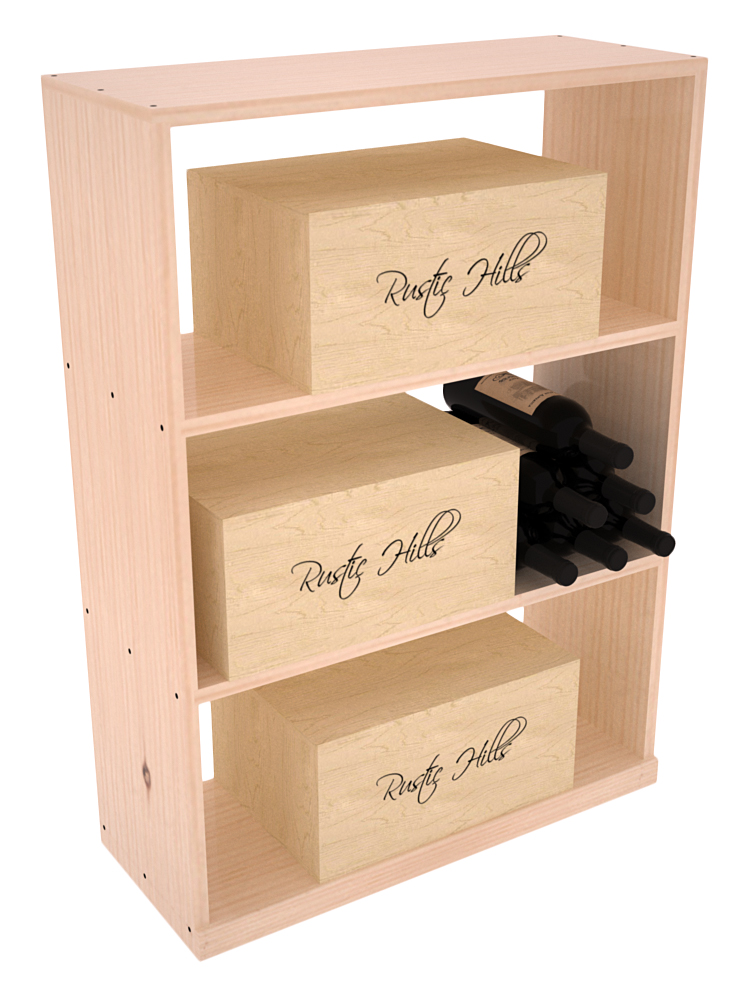 картинка Стеллаж для вина с тремя полками на 72 бутылки (66х90х30) от магазина Полка Вин+
