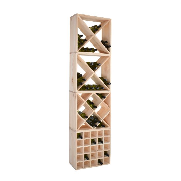 картинка Набор 4 куба (сетка + алмаз + 2шт Х-вставка), (60 х 240 х 30) , 137 бутылок от магазина Полка Вин+