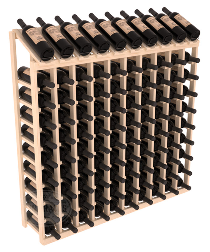 картинка Стеллаж с топ-дисплеем - 10 стоек, 110 бутылок (122смх140смх30см) от магазина Полка Вин+