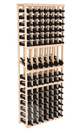картинка Стеллаж с дисплеем - 7 стоек, 105 бутылок (86смх195смх30см) от магазина Полка Вин+