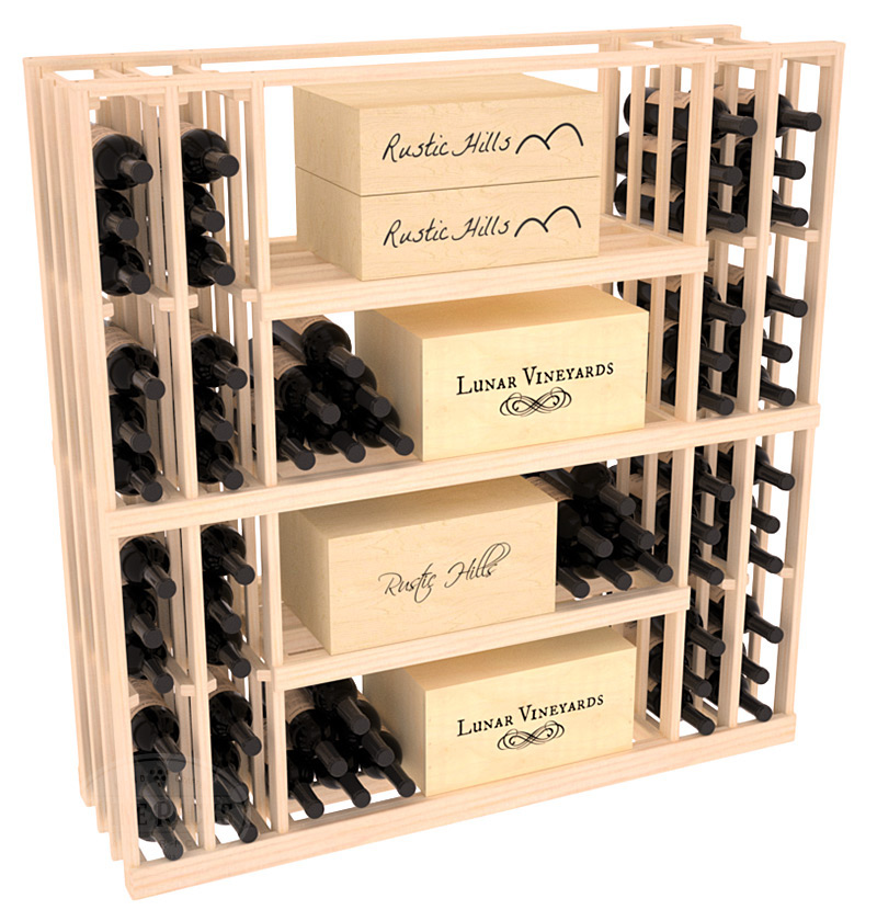 картинка Универсальный стеллаж на 112 бутылок (115х115х33) от магазина Полка Вин+