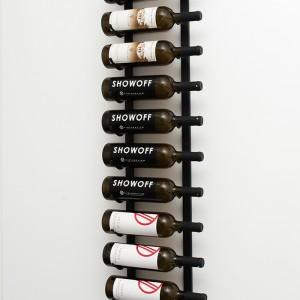 картинка Стойка для бутылок металлическая высота 12 бутылок, глубина 1 бутылка, чёрная от магазина Полка Вин+