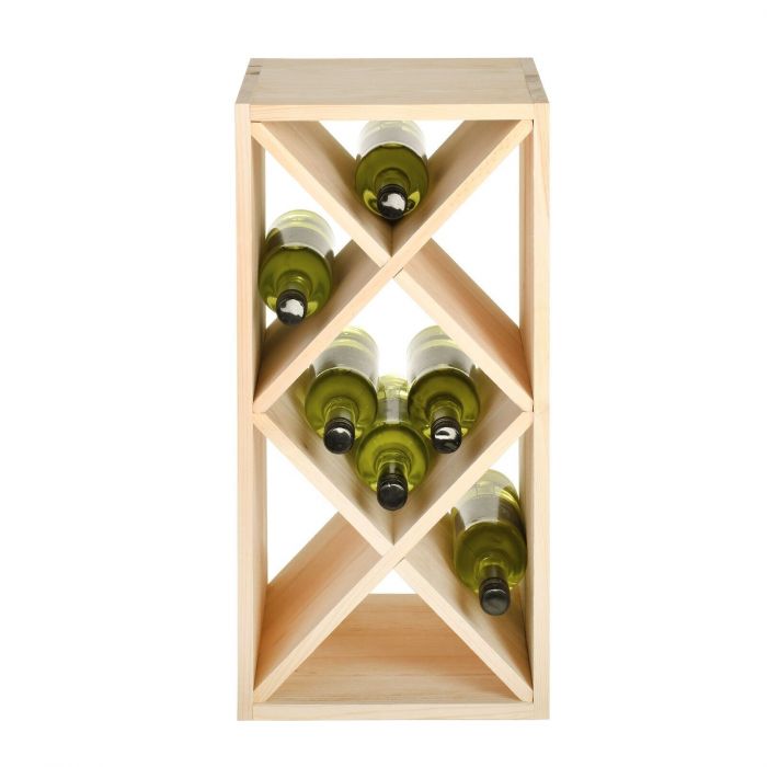 картинка Стеллаж для бутылок вина (30х 60 х 30), 10 бутылок, вставка алмаз от магазина Полка Вин+