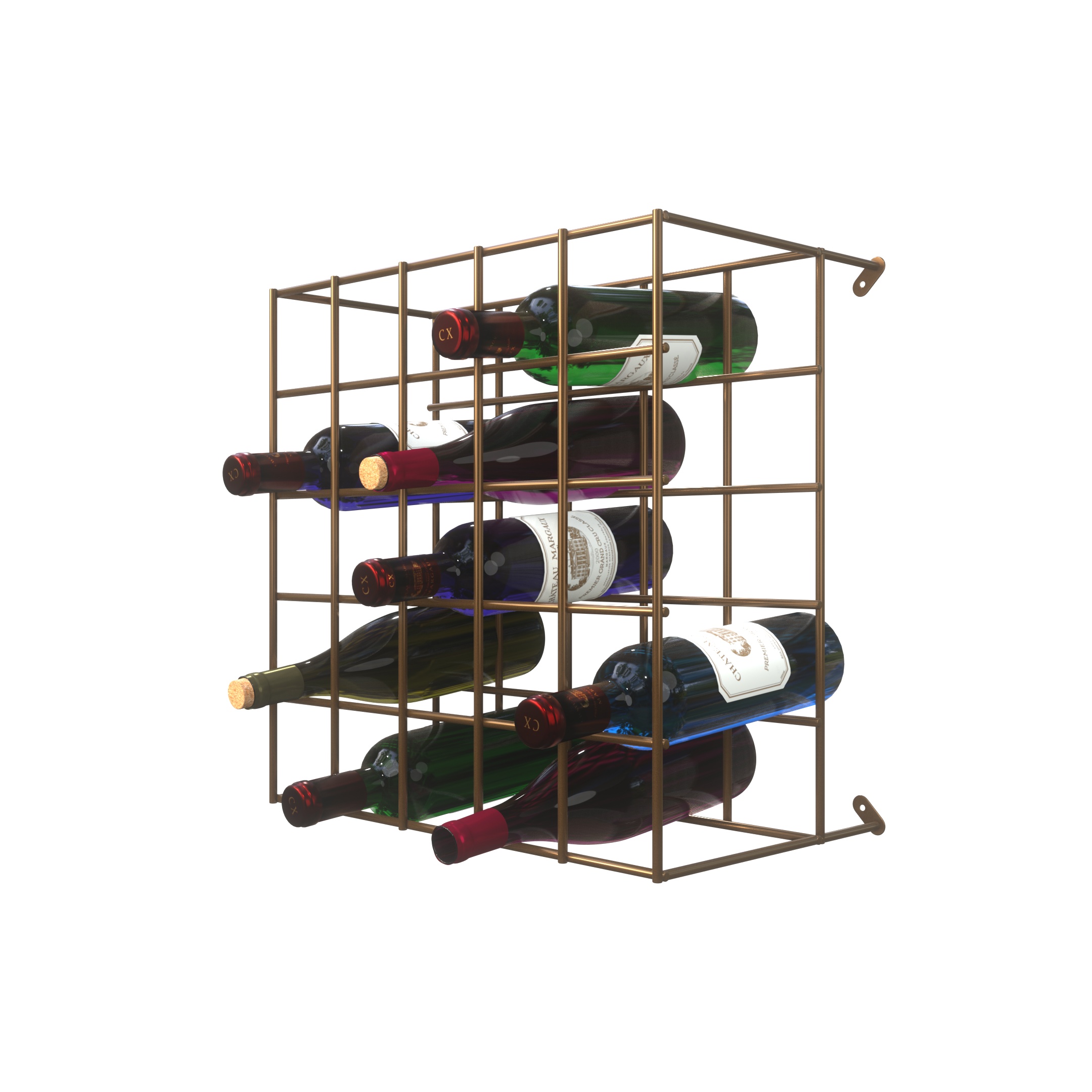 картинка Стеллаж металл сетка для хранения 25 бутылок (50 х 50 х 25) от магазина Полка Вин+