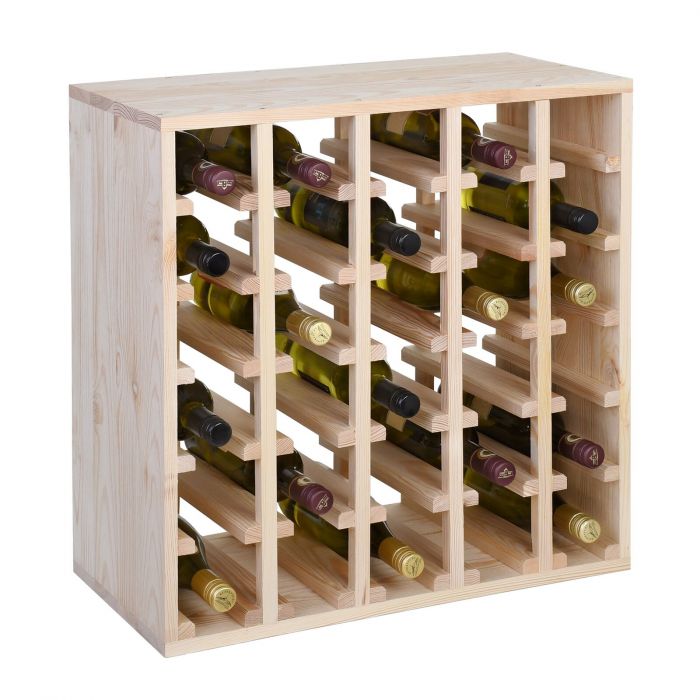 картинка Куб-Стеллаж для бутылок вина (60 х 60 х 30), 30 бутылок, вставка лёгкая решётка от магазина Полка Вин+