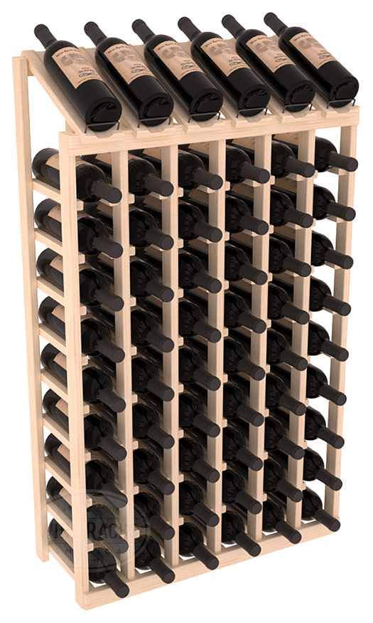 картинка Стеллаж с топ-дисплеем - 6 стоек, 60 бутылок (74смх115смх30см) от магазина Полка Вин+