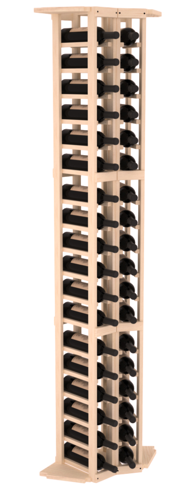картинка Угловая Стойка (2х18) для вина 36 бутылок (44х44х195) от магазина Полка Вин+